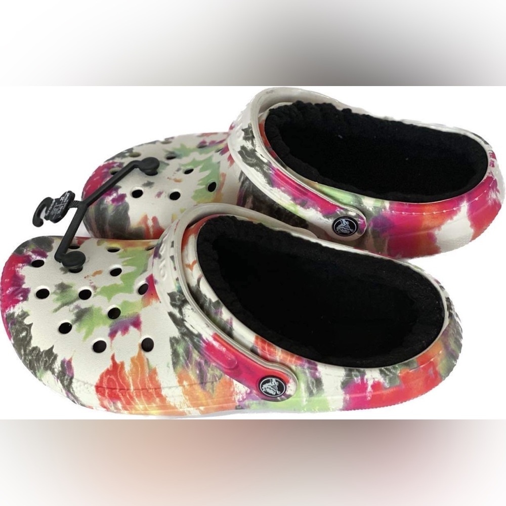 NEW Crocs Adult Classic Fuzz-Lined Tie Dye Clogs Size Men 7/Women9